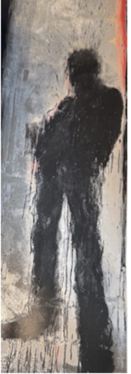 Standing Shadowman, Black and Silver