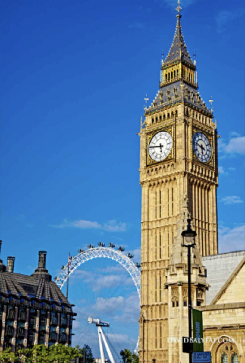 Westminster Clock Tower (Big Ben & London Eye)